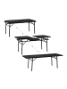 relaxdays Gartentisch in Schwarz - (B)166 x (H)76 x (T)78 cm