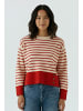 Oui Pullover in white red