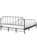 Beliani Doppelbett MAURESSAC in Schwarz - (W) 185 x (H) 94 x (L) 206 cm