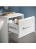 Inn.Furn Badmöbel-Set weiß Hochglanz, 3-teilig 105 cm, Badkombination mit Spiegelschrank