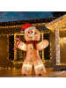HOMCOM Weihnachts-Lebkuchenmann in Gelb 170L x 65B x 240H cm