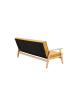 SalesFever Sofa 3-Sitzer mit Relax- und Schlaffunktion und Strukturstoff in Senfgelb