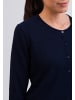 CASH-MERE.CH Cardigan Rundhals in Marine Blau