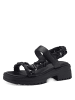 Tamaris Plateau Sandaletten in Schwarz