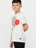 KOROSHI Kurzarm-t-shirt in weiß