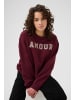 Kaffe Sweatshirt KAelenora Loose fit in Windsor Wine/Amour Embd.
