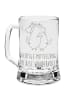 Mr. & Mrs. Panda Bierglas Einhorn Mitteilung mit Spruch in Transparent