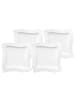 Villeroy & Boch 4er Set Frühstücksteller NewWave 24 x 24 cm weiß in weiß