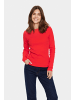 SAINT TROPEZ Langarm-Bluse AsterSZ Slim fit in Flame Scarlet
