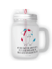 Mr. & Mrs. Panda Trinkglas Mason Jar Einhörner Umarmen mit Spruch in Transparent