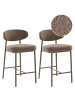 Beliani 2er-Set Barhocker UNITY in Beige
