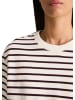 Marc O'Polo Gestreiftes Kurzarm-Sweatshirt cropped in Dark Red