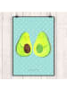 Mr. & Mrs. Panda Bild Avocado Pärchen ohne Spruch in Türkis Pastell