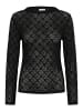 Kaffe Langarm-Shirt KAmiah Tight fit in Black Deep