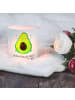Mr. & Mrs. Panda Glas Windlicht Avocado Glücklich mit Spruch in Transparent