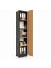 VCM  Mehrzweckschrank Büro Wohnzimmer Dilos 183 x 38 cm in Anthrazit / Honig-Eiche