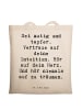 Mr. & Mrs. Panda Tote Bag Spruch Mutig zu sich selbst stehen mit... in Creme