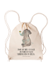 Mr. & Mrs. Panda gym tasche Elefant Biene mit Spruch in Creme