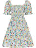 myMo Damen Sommerkleid in Hellblau Mehrfarbig