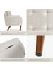 tectake Sofa Skagen, 135 x 76 x 85 cm, Samtoptik creme