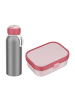 2-tlg. Lunchset mit Thermoflasche Campus in Cool Pink