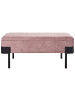 Beliani Bettbank WARREN in Rosa/Schwarz - (W) 40 x (H) 45 x (L) 100 cm