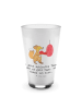 Mr. & Mrs. Panda Latte Macchiato Glas Fuchs Boxen mit Spruch in Transparent