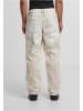 Urban Classics Urban Classics Wide Leg Denim With Dividing Seams in white dirty washed
