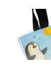 Mr. & Mrs. Panda Reisetasche Pinguin Surfer Design mit Spruch in Weiß