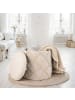 FineBuy Hocker und Sitzsäcke in Beige / Stoff / 40x40x45