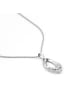 Luxenter necklace in polished metal alloy with rhodium-plated zirconia finish - Liwen