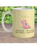 Mr. & Mrs. Panda Tasse Schwein Glück mit Spruch in Gelb Pastell
