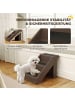 Pawhut Hundetreppe,Braun,50L x 30,5B x 36,5H cm