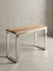 KADIMA DESIGN Konsolentisch 115x76x46 cm Massiv-Holz Natur, Konsole rustikal