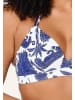Linga Dore Bikini top Triangel in Blue white print