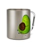Mr. & Mrs. Panda Karabiner Becher Avocado Pfeifen ohne Spruch in Silber