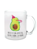 Mr. & Mrs. Panda Teebecher Avocado Party mit Spruch in Transparent
