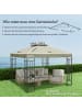 Outsunny Pavillon Ersatzdach 300L x 300B cm Hellgrau