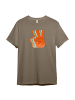 PAULGOS Herren T-Shirt, Retro PEACE in Sand