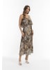 faina Maxikleid Mit Animal-Print in Beige