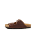 Camel Active Leder Pantolette mit Korkfußbett in Braun