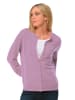 GOLDNER Kurzgröße:  Kuschelweiche Kaschmir-Strickjacke mit Rundhals in violett