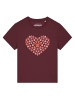 wat? Apparel T-Shirt Pfotenliebe 02 in Weinrot