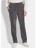 GOLDNER Kurzgröße:  Joggpants Freizeithose SARA, Veloursleder-Optik in grau