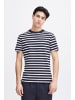 CASUAL FRIDAY T-Shirt CFThor structured striped tee in Weiß