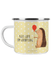 Mr. & Mrs. Panda Kaffeebecher Igel Luftballon mit Spruch in Gelb Pastell