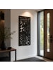 UNUS Metallbild schwarz Wandbild Monstera modern  120x60cm in Schwarz