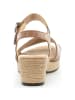 Gabor Plateau-Sandaletten in camel (gold)