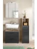 Inn.Furn Badmöbel-Set 3-teilig schwarz matt, Nox Eiche, Badkombination 105 x 185 cm