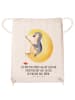 Mr. & Mrs. Panda Beutel Rucksack Pinguin Mond mit Spruch in Creme
